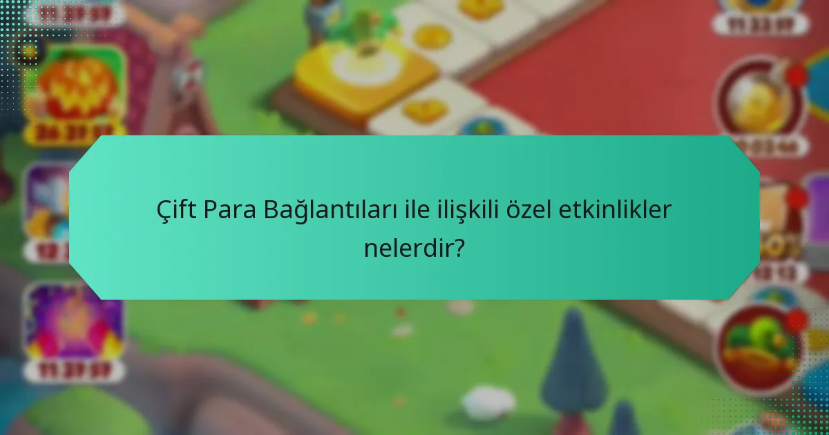 Çift Para Bağlantıları ile ilişkili özel etkinlikler nelerdir?
