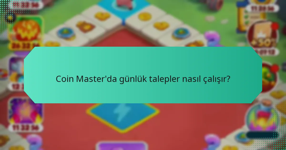 Coin Master'da günlük talepler nasıl çalışır?