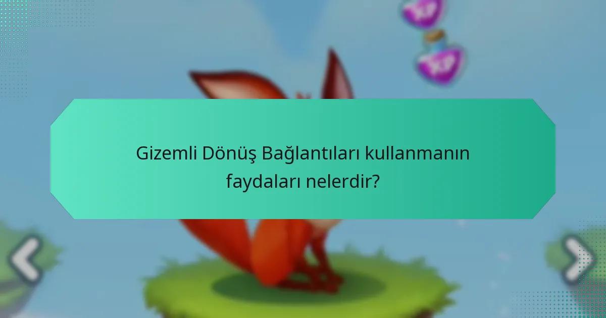 Gizemli Dönüş Bağlantıları kullanmanın faydaları nelerdir?