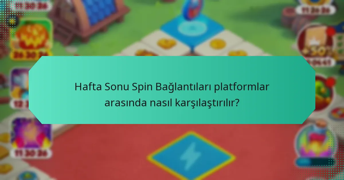 Hafta Sonu Spin Bağlantıları platformlar arasında nasıl karşılaştırılır?