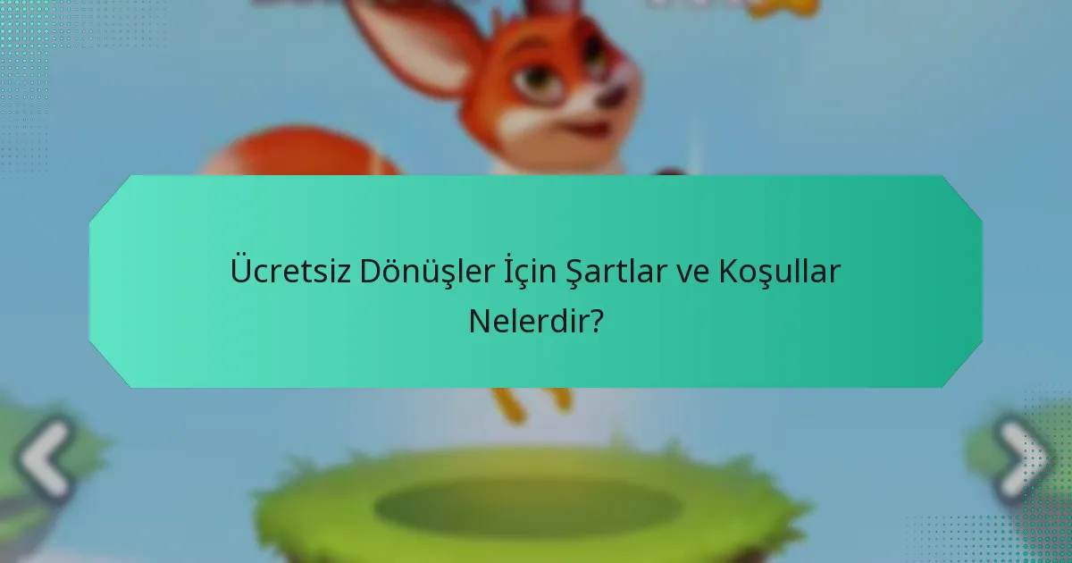 Ücretsiz Dönüşler İçin Şartlar ve Koşullar Nelerdir?